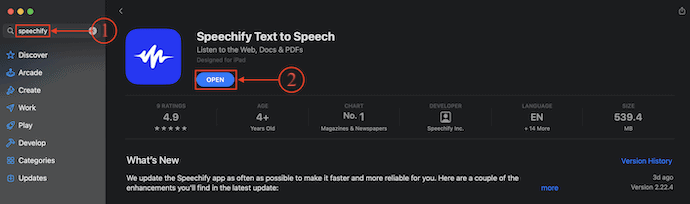 Speechify Download Page