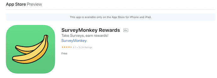 SurveyMonkey Reward iOS App