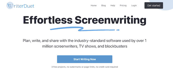 WriterDuet Homepage