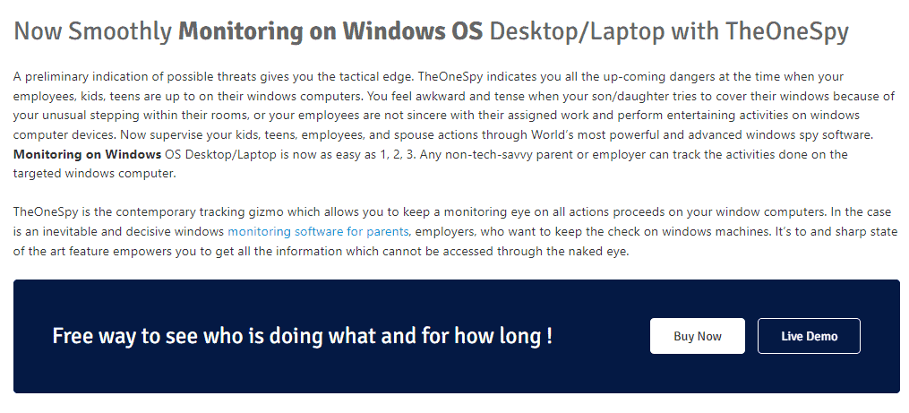TheOneSpy Windows Monitoring