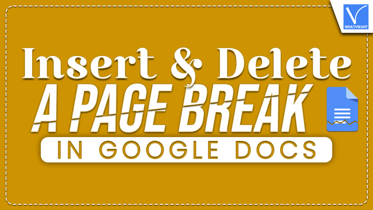 Delete Page Break in Google Docs