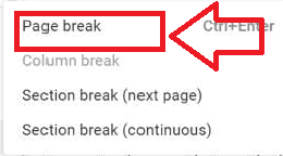 Page break icon