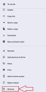 Remove icon