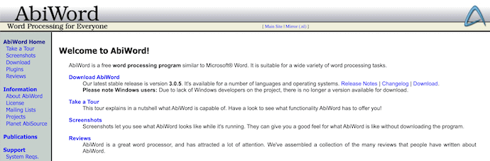AbiWord Homepage