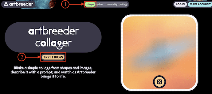 Try Collager in Artbreeder