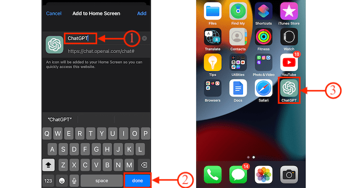 Add Name to the ChatGPT shortcut
