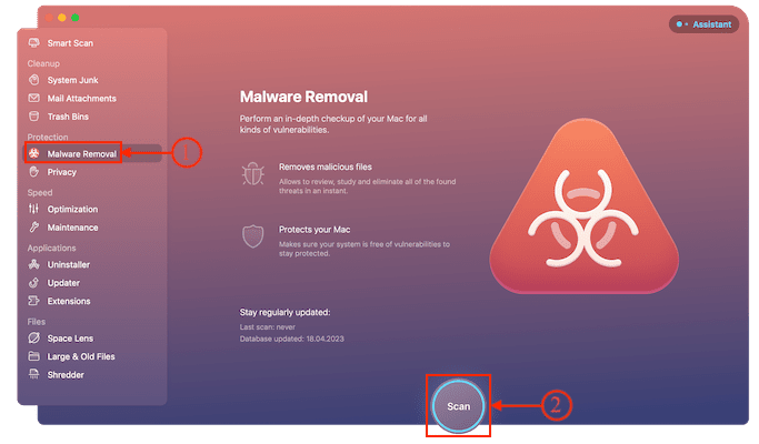 Malware Removal Tool in CleanMyMac X