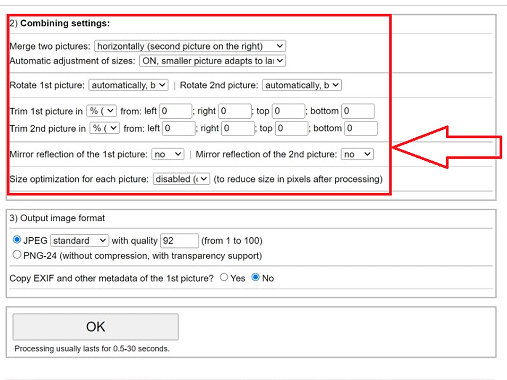 Combining settings