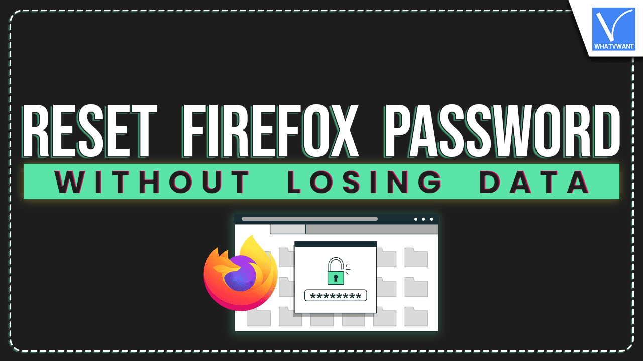 Reset Mozilla Password without losing data