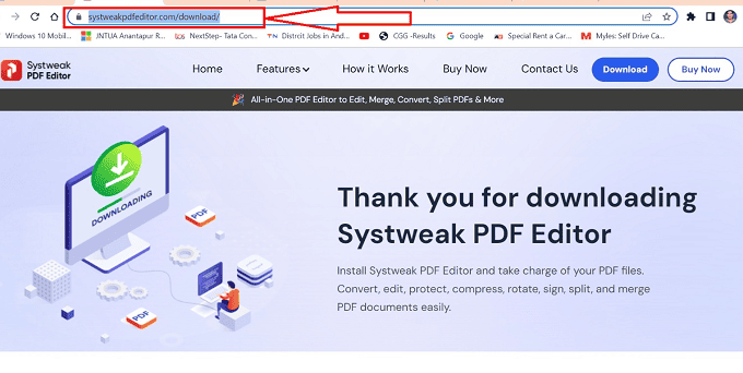 SysTweak PDF Editor HomePage