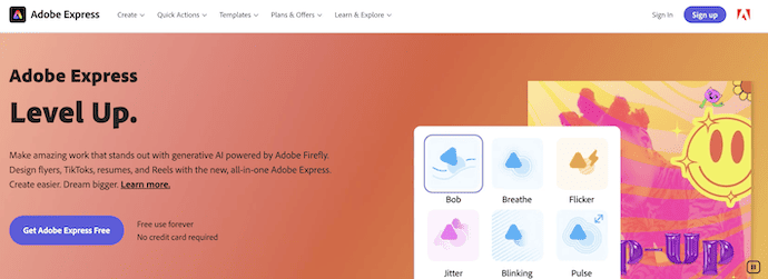 Adobe-Express-Homepage