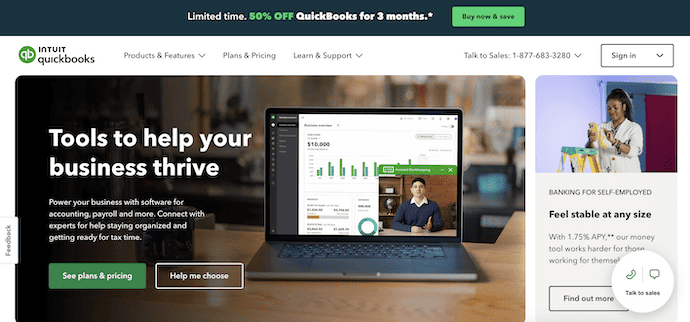 QuickBooks Homepage