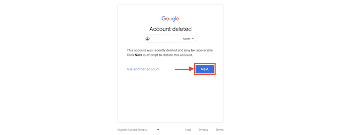 Google Account Deleted