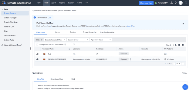 ManageEngine Remote Access Plus2