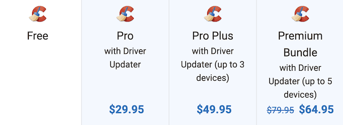 CCleaner Pricing
