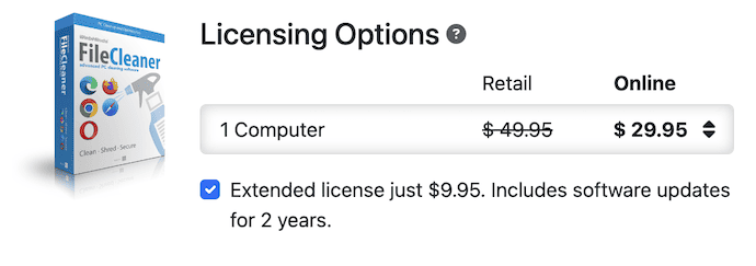 File Cleaner Pricing