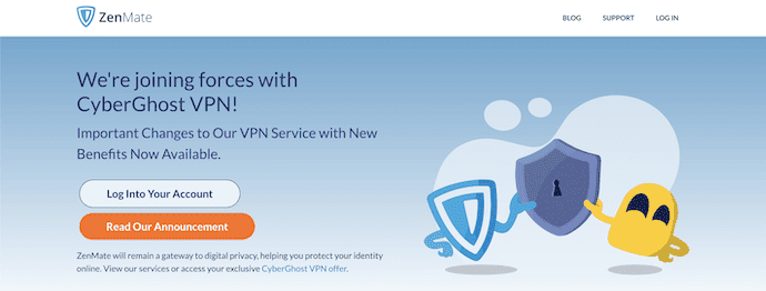 ZenMate VPN Homepage