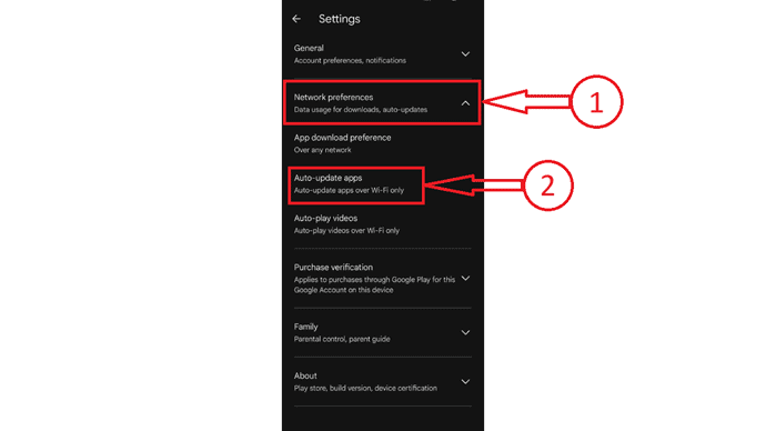 Network Preferences