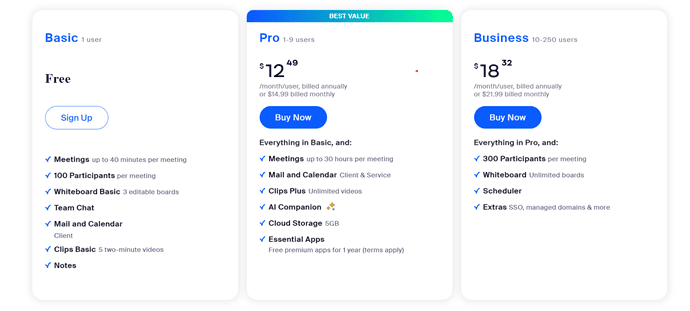 Zoom Pricing