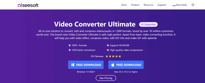 aiseesoft Video Converter Ultimate Homepage