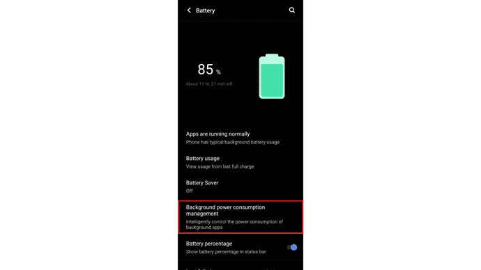 Background Power consumption in android