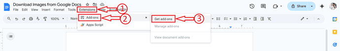 Get Add-ons in Google Docs