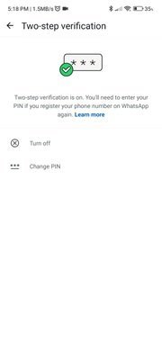 setup 2-step verification on WhatsApp.