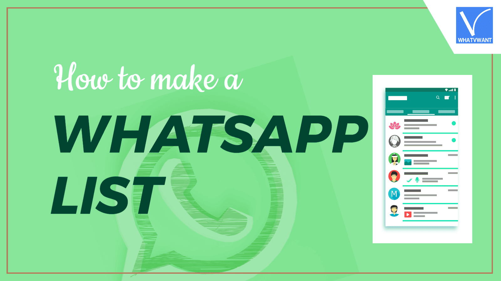 Make a WhatsApp List