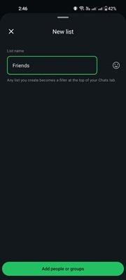 Make a WhatsApp List